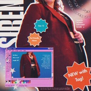 Talbots Burgundy Women's Blazer Jacket